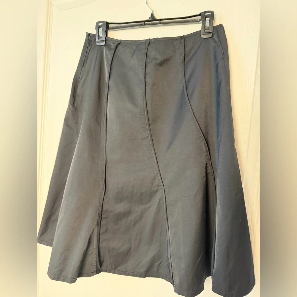 Tribal brand A-line, slight flair cotton/nylon black skirt, size 6 - Picture 4 of 5